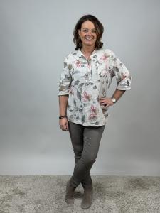 Blus Blommig, Beige Sandra - Mix by Heart