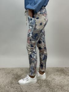 Magiskt stretchig byxa, Mönstrad Beige multi, Signe - Mix by Heart