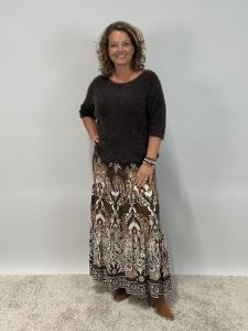 Kjol Susanna, Brun Medaljong - Mix by Heart