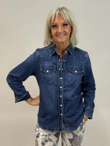 Jeansskjorta, Mörkblå denim, Triana - Mix by Heart