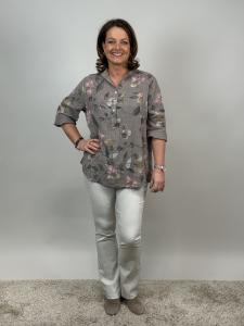 Blus Blommig, Taupe Sandra - Mix by Heart