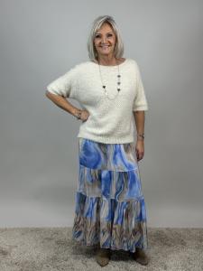 Kjol Susanna, Ljusblå Melerad - Mix by Heart