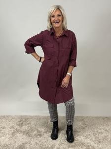 Långskjorta Vinröd, Solina - Mix by Heart