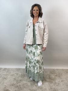 Jeansjacka Beige, Edvina - Mix by Heart