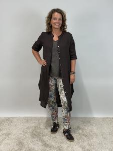 Långskjorta i linne, Brun (Carina) - Mix by Heart