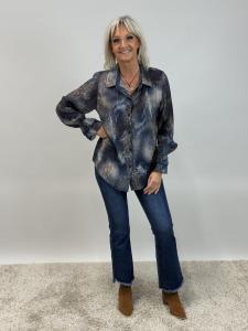 Jeans Bootcut, Mörk denim, Karolina - Mix by Heart