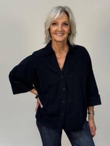 Blus i babycord, Svart Ella - Mix by Heart    BERÄKNAD LEV: OKT