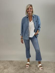 Jeans med fransig kant, Blå Ulrika - Mix by Heart