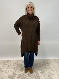 Stickad tröja, Brun Omlott / Polo, Melody - Mix by Heart