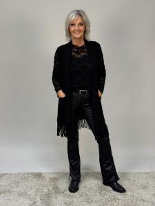 Väst med fransar, Svart Tina - Mix by Heart