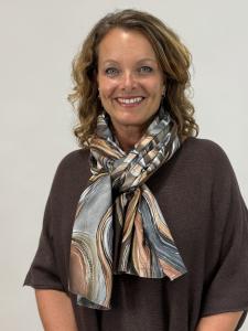 Sjal Böljande mönster, Brun - Mix by Heart