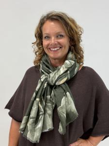 Sjal Storblommig, Army - Mix by Heart