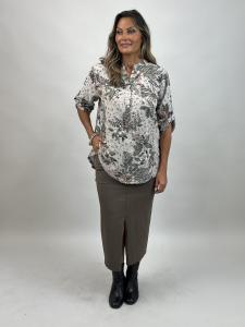 Kjol, Magiskt stretchig Brun, Märta - Mix by Heart