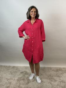 Linneskjorta Lång, Hallon Jenina - Mix by Heart     BERÄKNAD LEV: APRIL