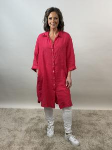 Linneskjorta Lång, Hallon Jenina - Mix by Heart     BERÄKNAD LEV: APRIL