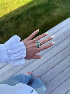 Ring Tripple Tau, Jade Silver – 7EAST