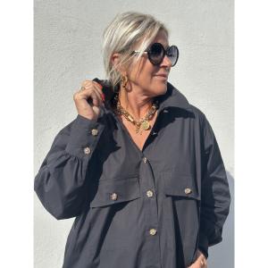 Skjortklänning Sevilla, Svart - Gaspar Express