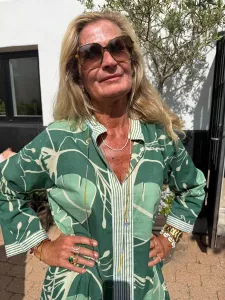 Klänning / Kaftan, Blad Grön, Saranda  - Cabana Living