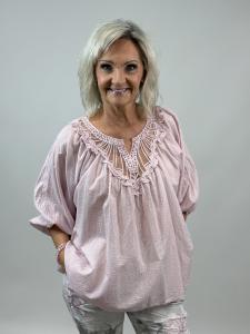 Blus, Brodyr vid halsen, Rosa Aimee - Mix by Heart