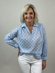 Blus, Prickig Ljusblå, Bim - Mix by Heart