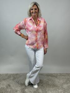 Blus, Skir mönstrad Rosa / Persika, Fanny - Mix by Heart