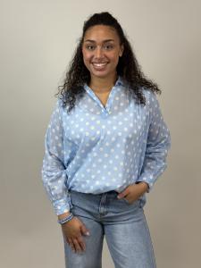 Blus, Prickig Ljusblå, Bim - Mix by Heart