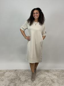 Sweatshirtsklänning, Beige Embla - Mix by Heart