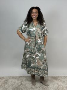 Klänning, Paisley Grön, Lova - Mix by Heart