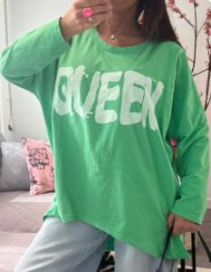 Topp Oversize, Grön Queen - Love Forever