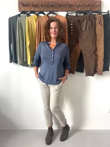 Byxa i stretch, Beige Milano, Box X-tra - Reunion Home