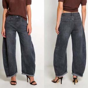 Jeans Barell, Gråsvart Mowita - Cabana Living