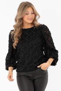 Spetsblus Svart, Isolde - Capri Collection