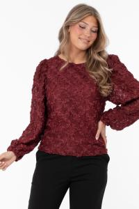 Spetsblus Vinröd, Isolde - Capri Collection