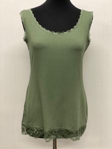 Linne med spetskant, Armygrön, Jenna - Mix by Heart