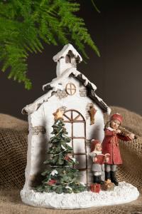 Juldekoration med LED belysning, barn och fiol - A lot