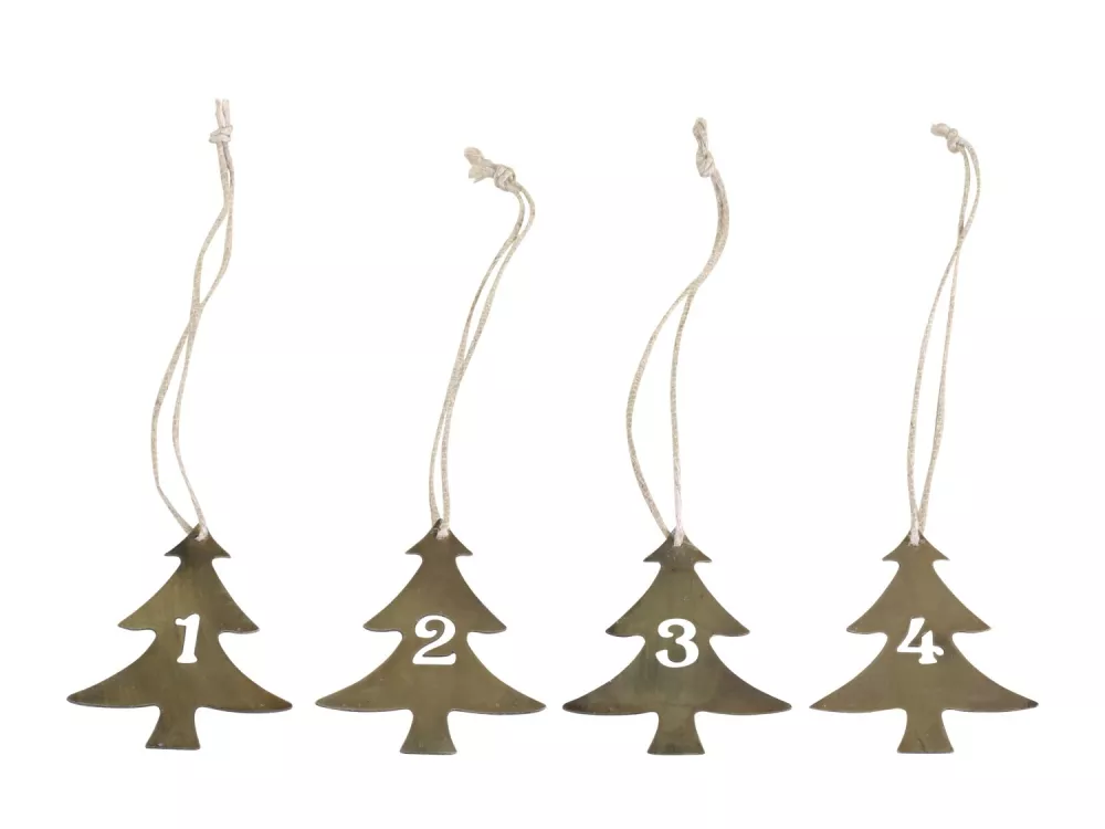 Julgran I Antik Mässing Advent 1-4 - Chic Antique