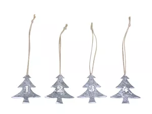 Julgran I Metall Zink Advent 1-4 - Chic Antique