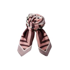 Scarves, Winter Rose (Puderrosa/Brun/Taupe/Leo) (65x65 cm) - Black Colour