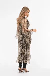 Kaftan Anouk Charlie Sand Taupe Black - Capri Collection