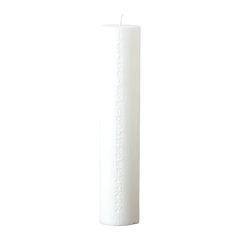 Kalenderljus vitt, Ø6xH30 cm  - Affari