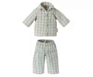 Kanin Storlek 2 Blårutig pyjamas – Maileg