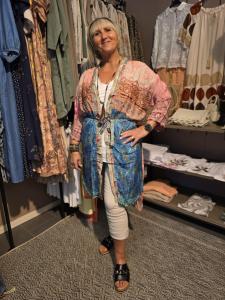 Kimono i silkesmix, Multi, Kelly (2) - Soulful Fashion