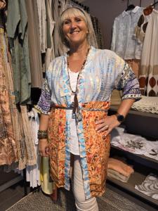 Kimono i silkesmix, Multi, Kelly (6) - Soulful Fashion