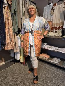 Kimono i silkesmix, Multi, Kelly (6) - Soulful Fashion