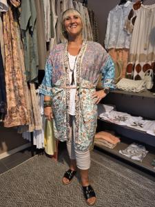 Kimono i silkesmix, Multi, Kelly (7) - Soulful Fashion