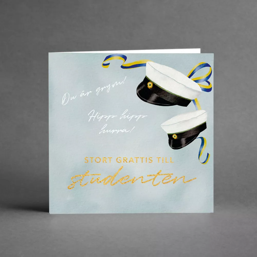 Kort Stort grattis till studenten, Studentmössor - Card Store