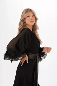 Klänning Chiffon, Svart Aubrey - Capri Collection
