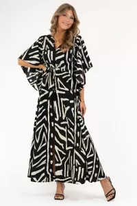 Klänning Elysee Svart Creme Guld - Capri Collection