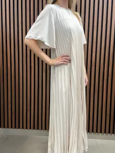 Klänning Plisserad, Beige, Majo - Gemini