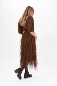 Klänning Tyll, Brun Clara - Capri Collection